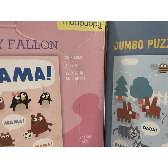 Jumbo Puzzle Baby Toddler 25 Piece Everything Is Mama Dada Farm Safari Animals - Picture 6 of 11